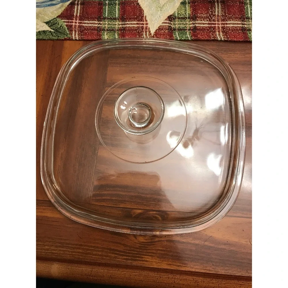 pyrex vintage clear‎ replacement lid with handle casserole